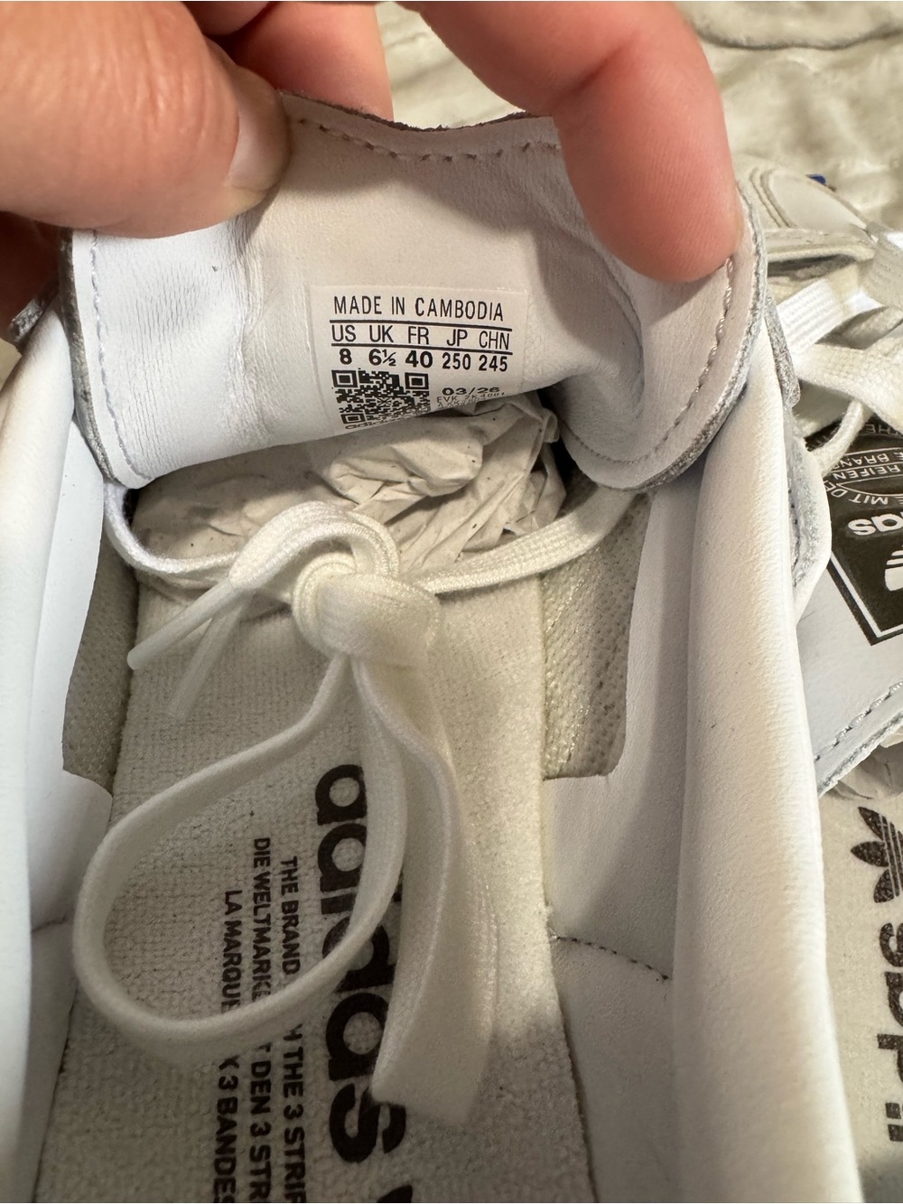 Adidas Samba Classic Leather Sneakers - White/Grey Metallic - Picture 4 of 6
